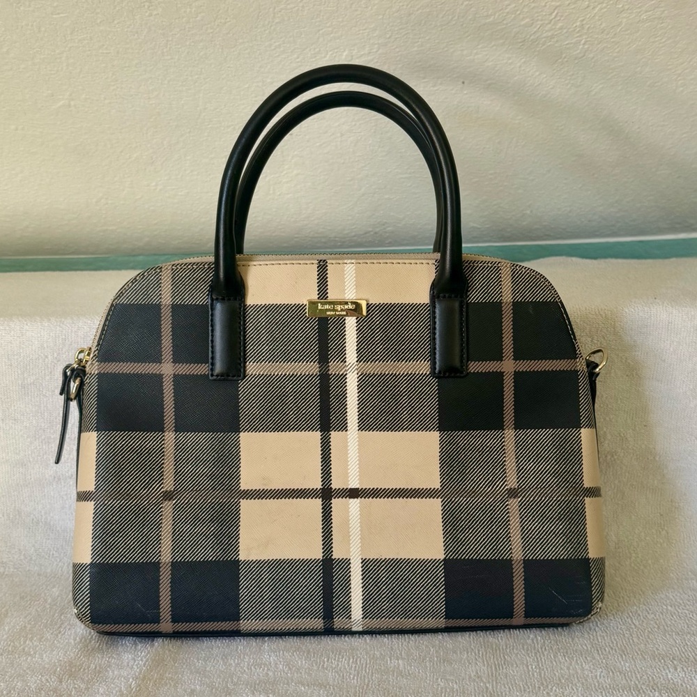 Kate Spade Black and Cream Shoulder Bag
